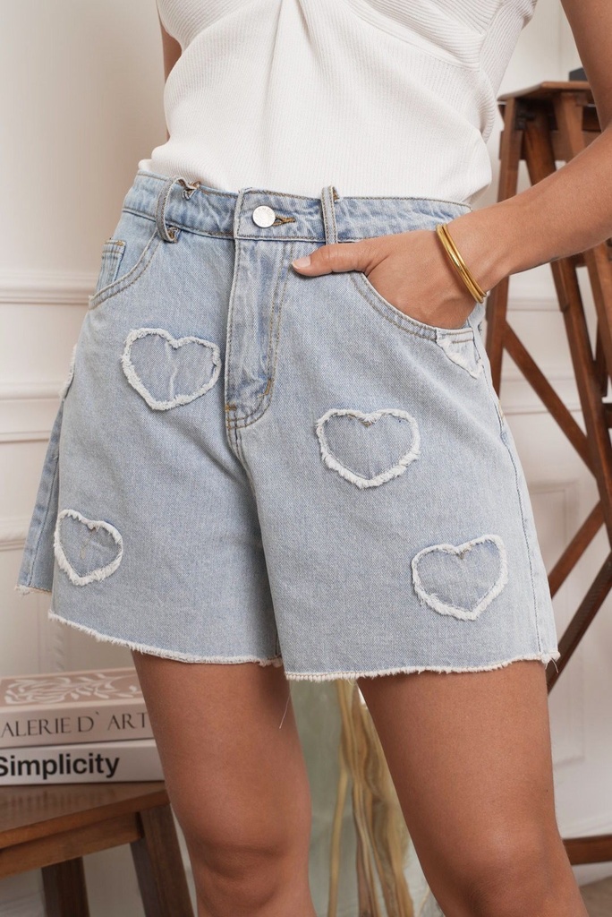 Short en jeans Amour 