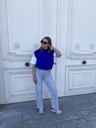 Débardeur Mohair  (bleu roi)