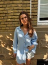 Chemise gaze de coton (bleu ciel)