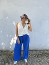 Pantalon gaze de coton (bleu roi)
