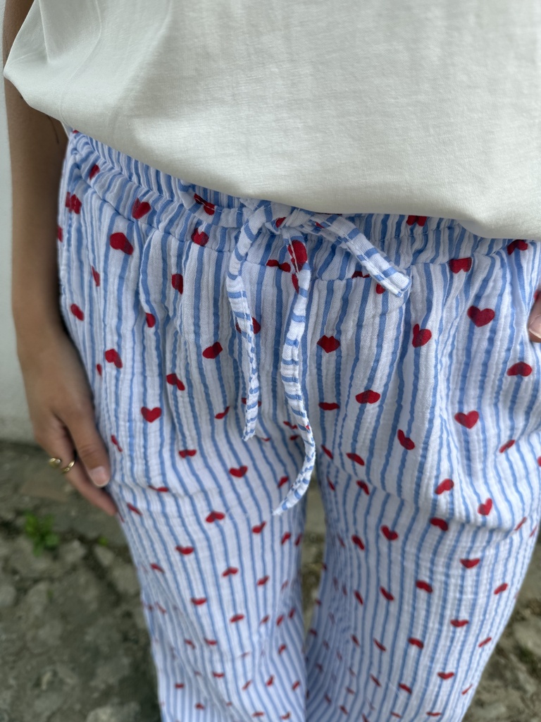 Pantalon gaz de coton Love