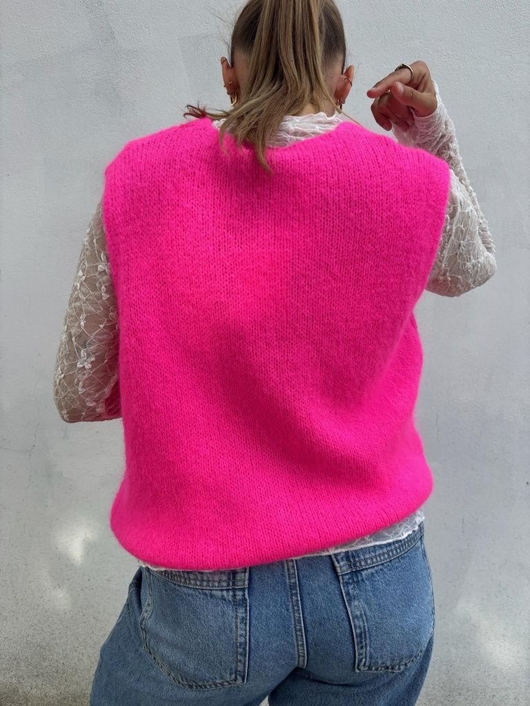 Débardeur Géraldine (rose fluo)