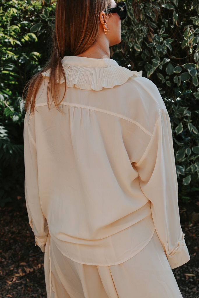 Blouse en soie Butter Yellow