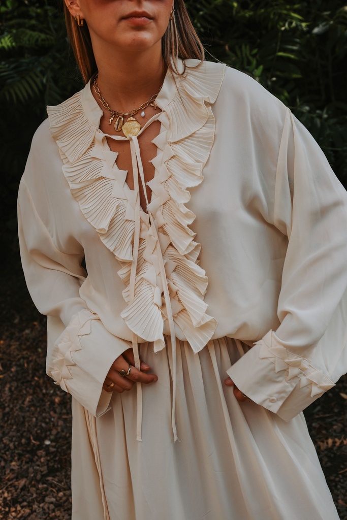 Blouse en soie Butter Yellow