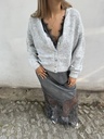 Robe en soie et dentelle Lise (gris) 