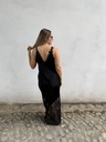 Robe en soie et dentelle Lise (noir)