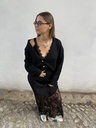 Robe en soie et dentelle Lise (noir)
