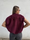 Veste bomber sans manche Amara (bordeaux)