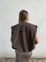 Veste bomber sans manche Amara (choco)