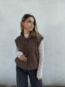 Pull sans manche mohair Romy (choco) 