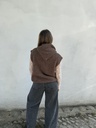 Pull sans manche mohair Romy (choco) 