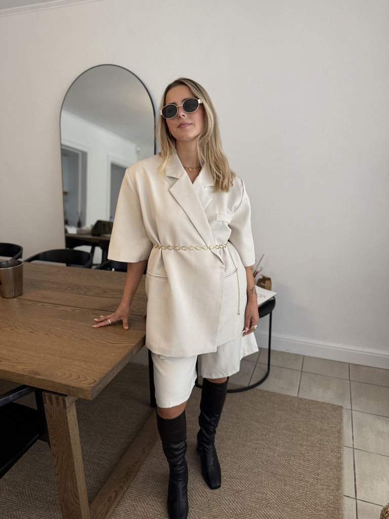 Blazer oversize Swan (crème)