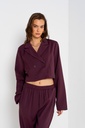 Blazer cropped Aubergine