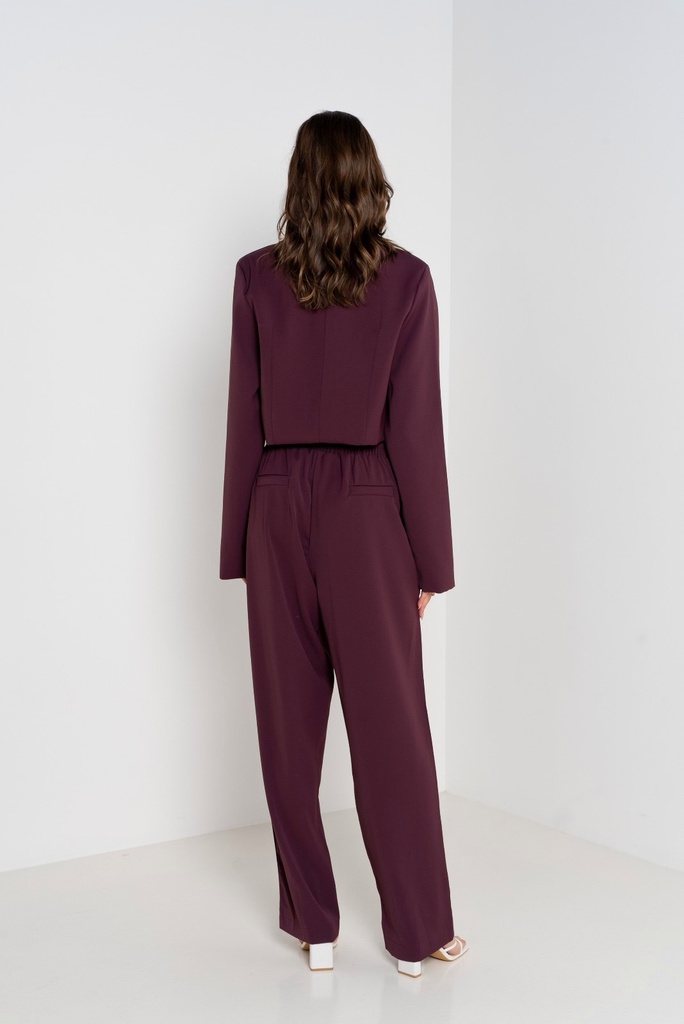 Blazer cropped Aubergine