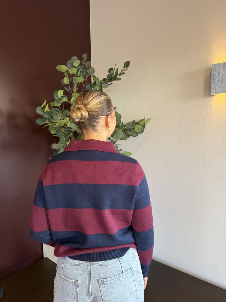 Polo Brooklyn (bleu/bordeaux)