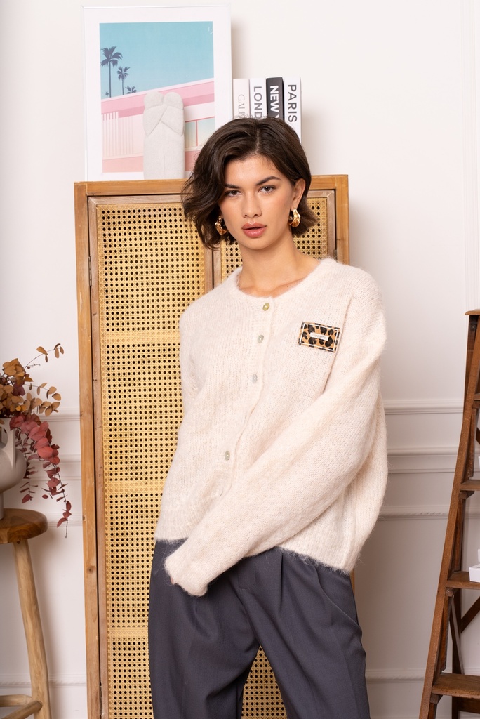 Cardigan Lala Léo (écru)