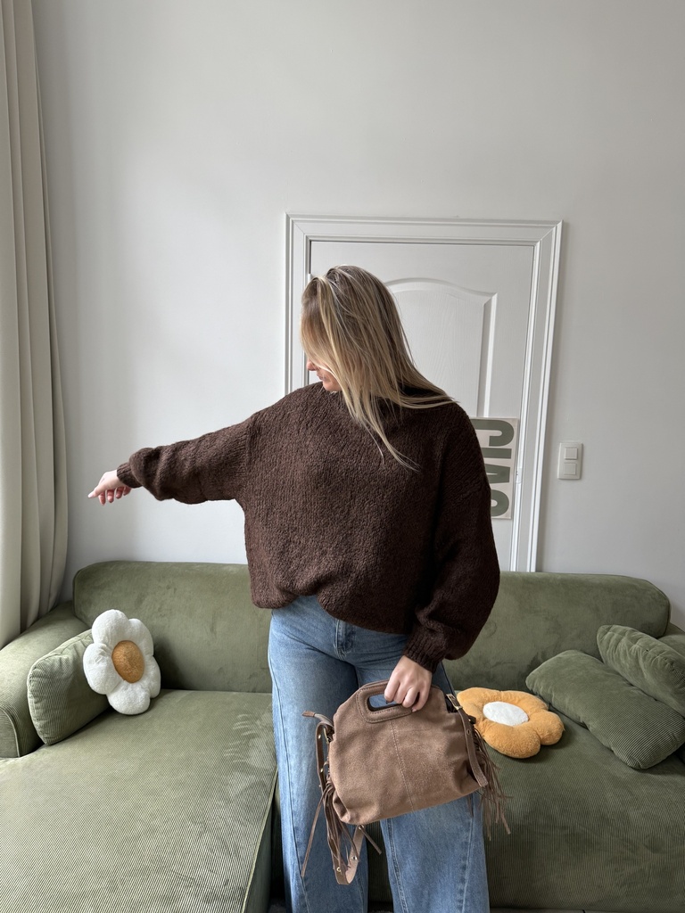 Pull oversize Carmen (choco)