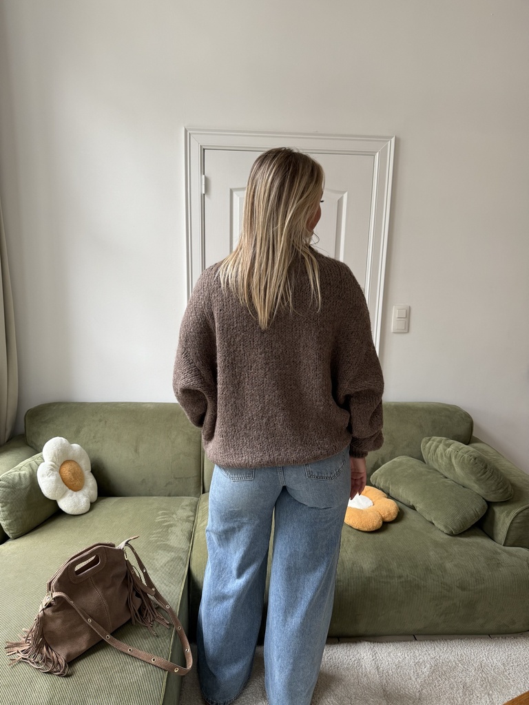 Pull oversize Carmen (noisette)