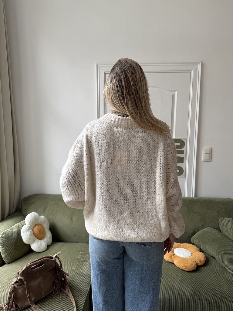 Pull oversize Carmen (écru)