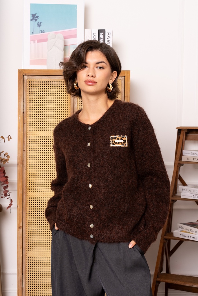 Cardigan Lala Léo (chocolat)