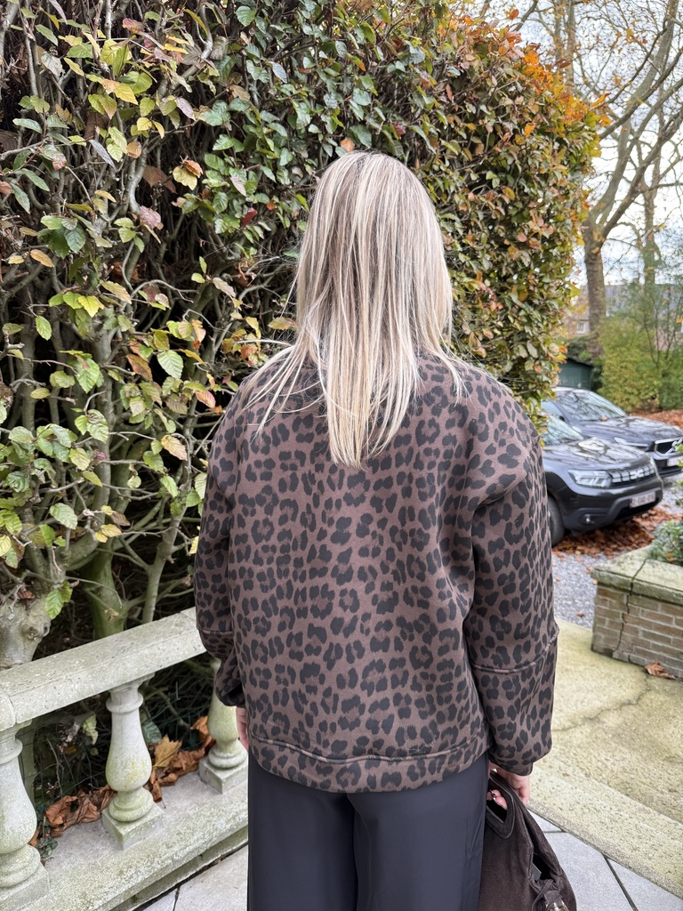 Sweatshirt choco Léopard