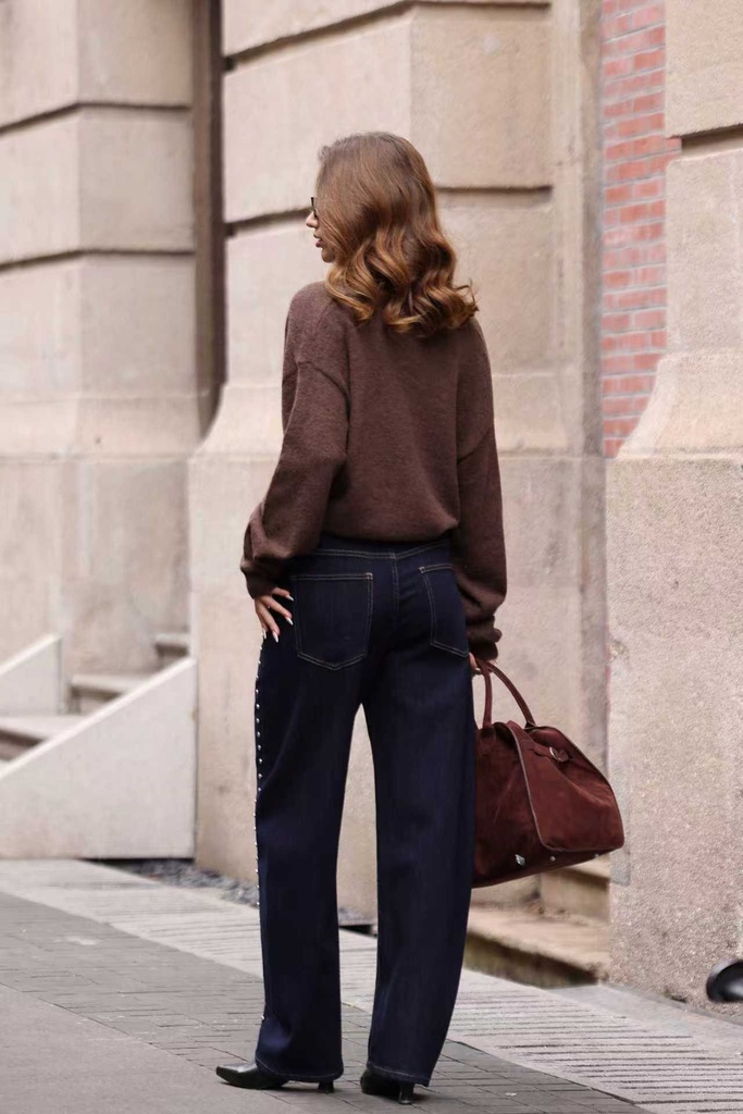 Jeans à clous Violine (bleu)