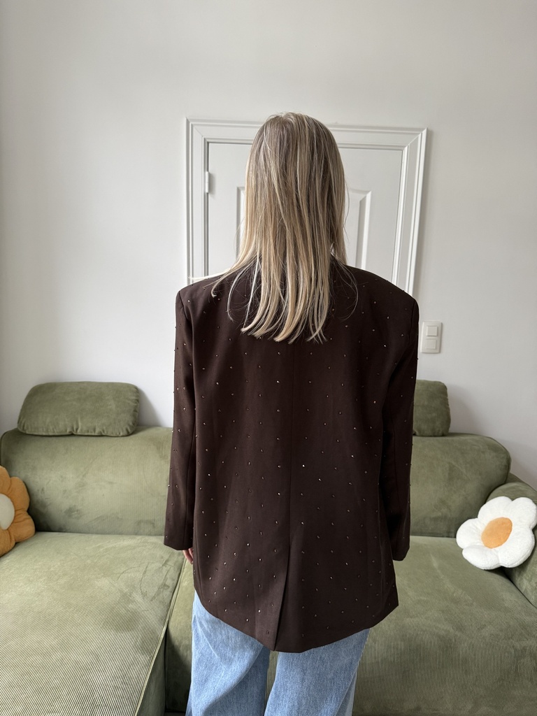Blazer oversize Strass