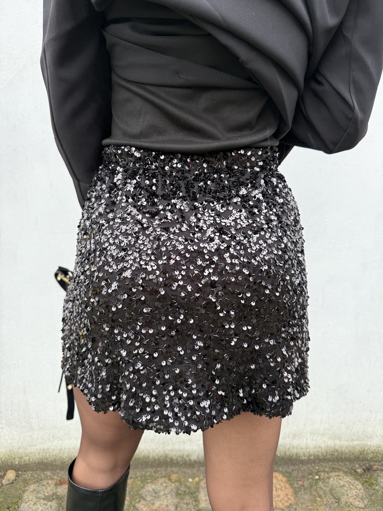 Jupe sequins Charlène (noir)