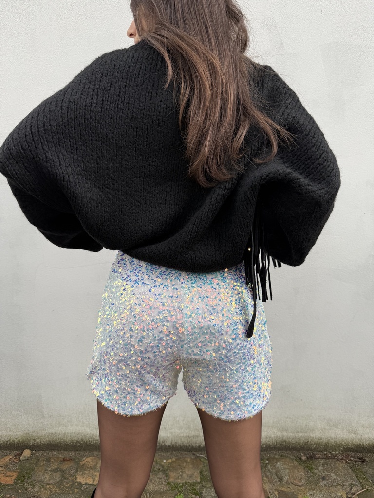Short sequins Lily (blanc)