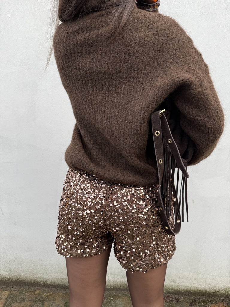 Short sequins Lily (choco)