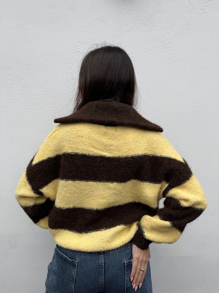 Pull tirette Melissa (choco/jaune)
