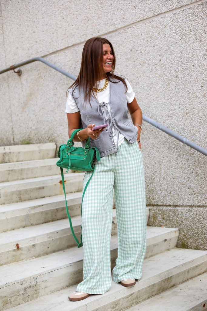 Pantalon Green Vichy 