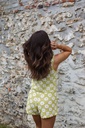 Short crochet Green Marguerite 