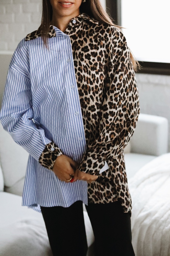 Chemise bi-color Graou