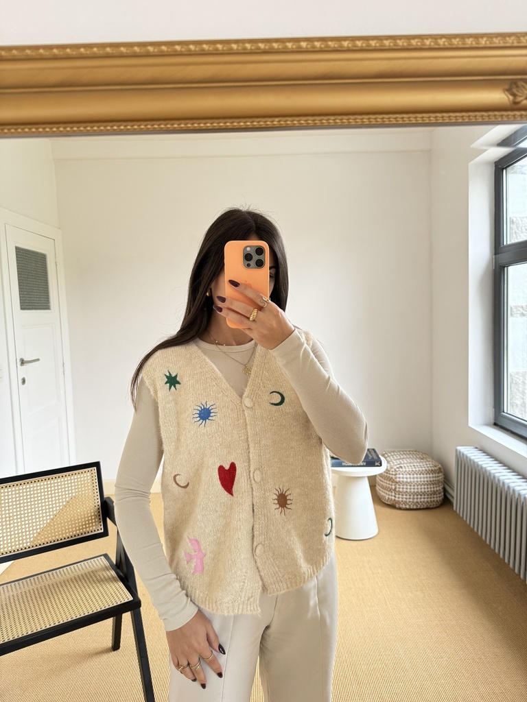 Pull sans manche Luna 