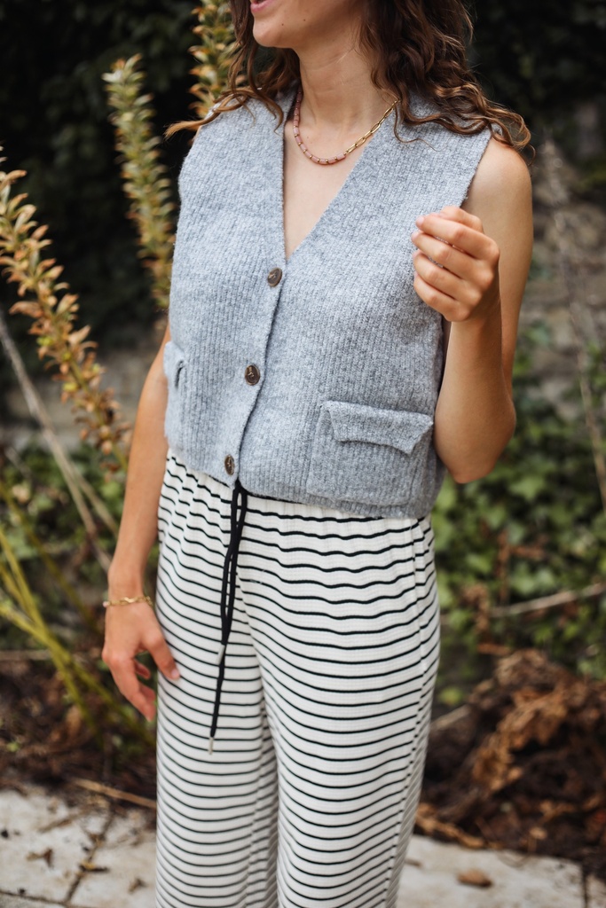 Gilet Gaspard (+ de couleurs) (Gris Clair)