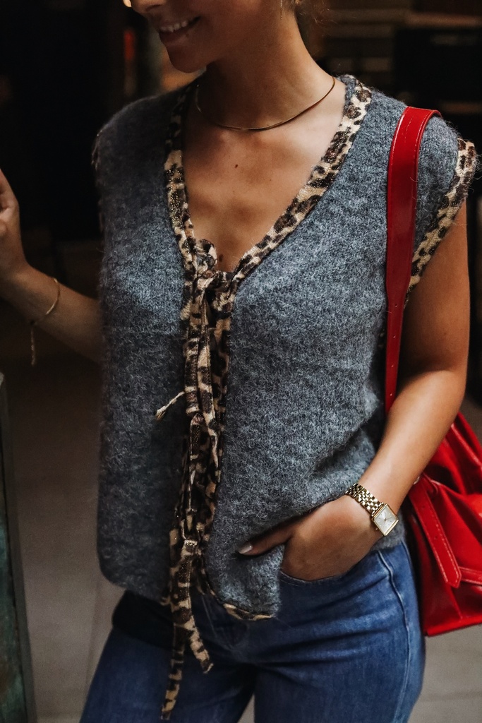 Gilet noeuds léo (+ de couleurs) (Gris)