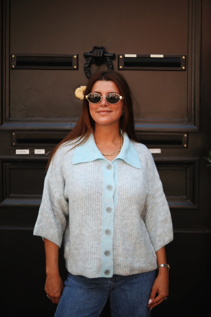 Pull pastel Léa (+ de couleurs)  (Gris/bleu)