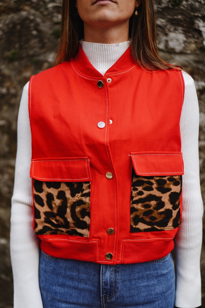 Bomber sans manche Red Graou 