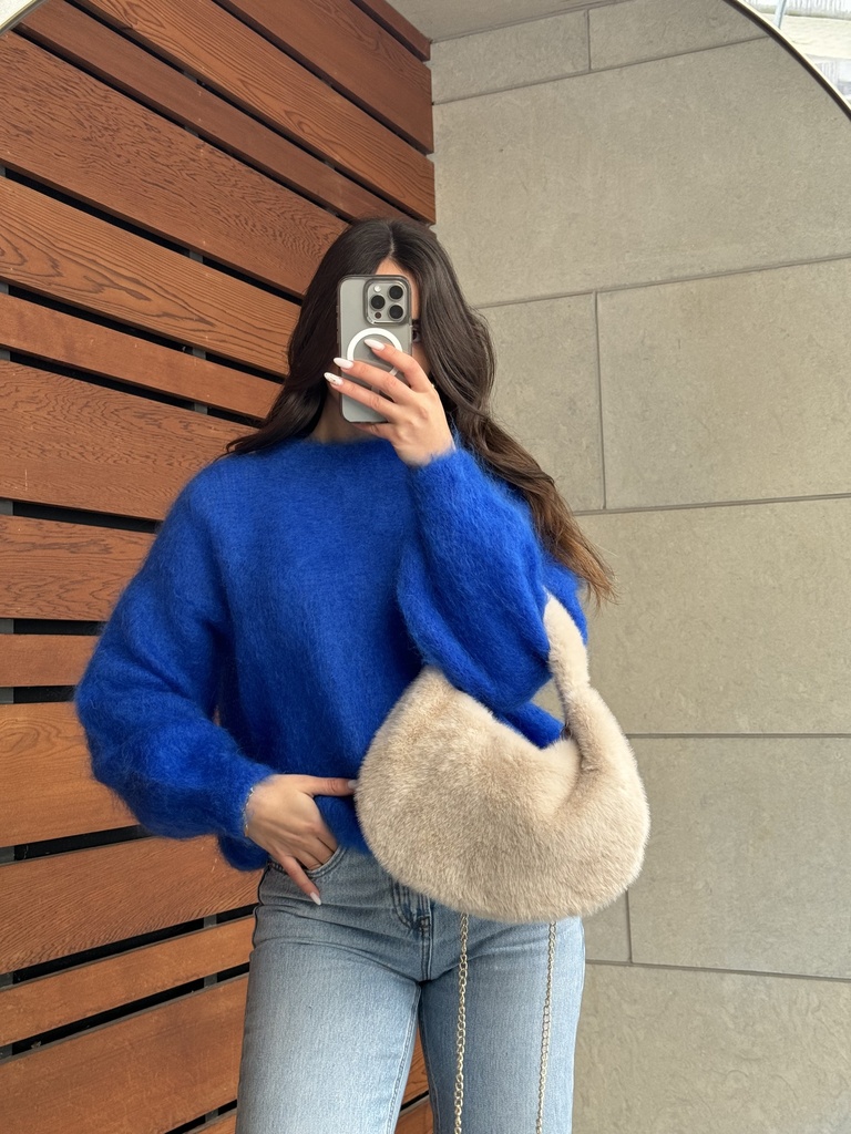 Pull Mohair (Bleu roi)