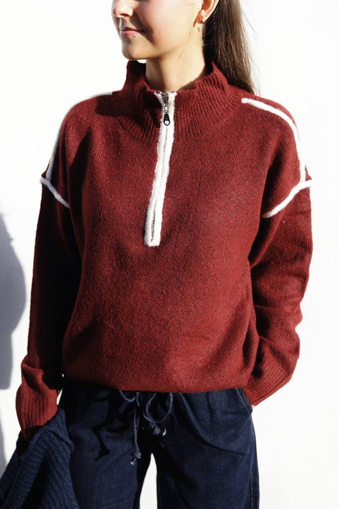 Pull Claudette (bordeaux) 