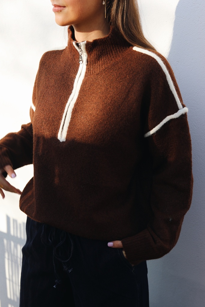 Pull Claudette (chocolat) 