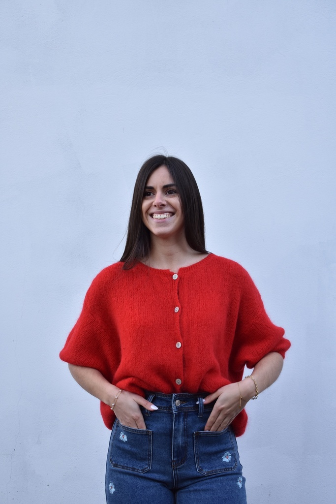 Cardigan Esther (rouge)