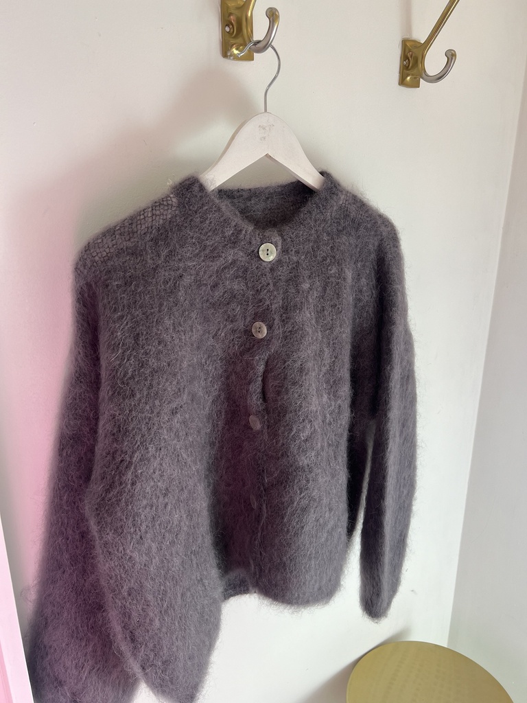 Cardigan Isa mohair (gris souris)