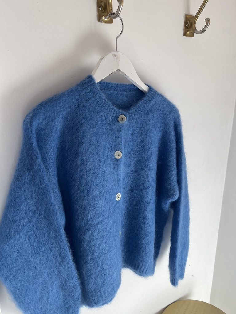 Cardigan Isa mohair (bleu)