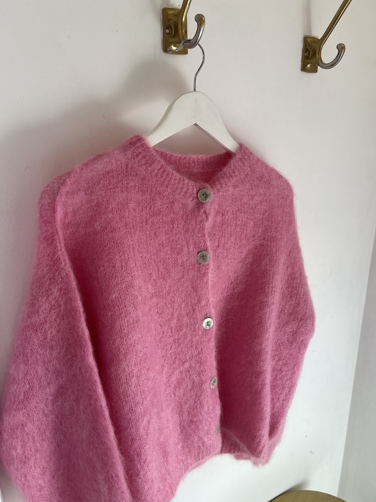 Cardigan Isa mohair (rose bonbon)