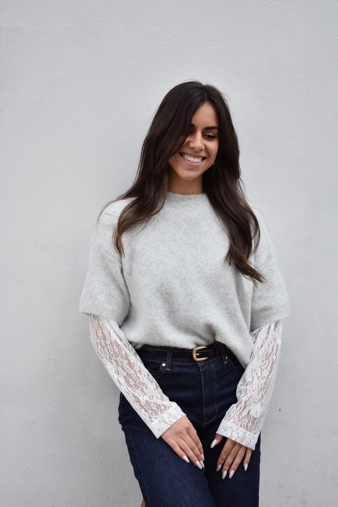 Pull light grey Margault