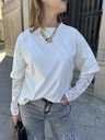 T-shirt White dentelle Séléna