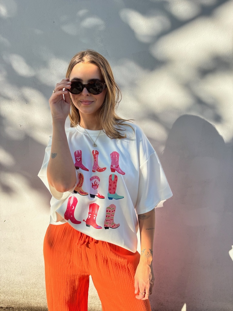 T-shirt loose Cow Girl