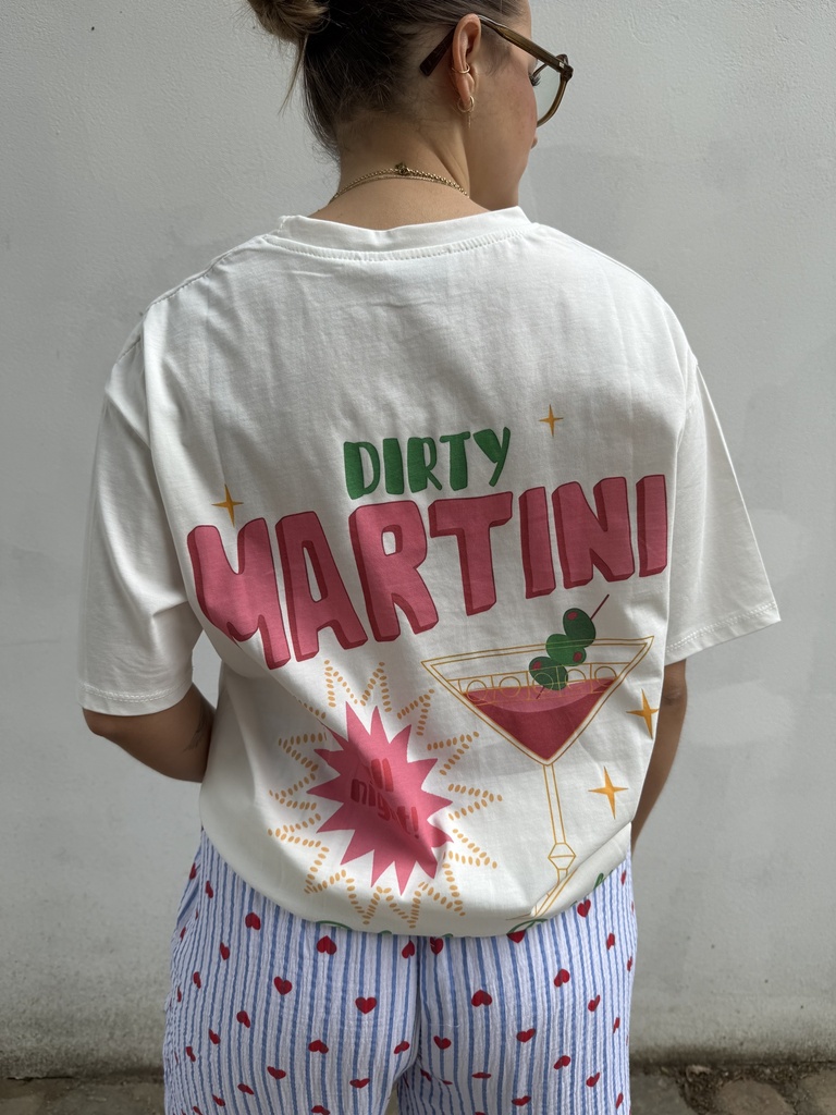 T-shirt Dirty Martini (blanc)